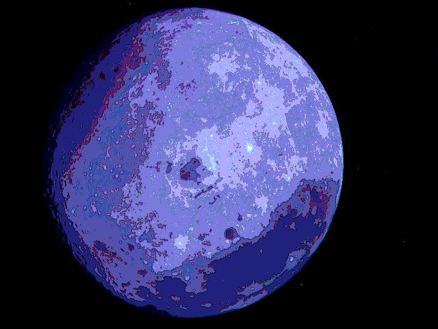 Falsecolor image of the Moon
