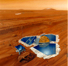 Mars Pathfinder Lander on Surface of Mars