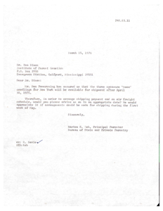 [Zeh letter, 15 March 1976]