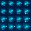 Fragment A impact sequence, color (16 images), K-band (IR), 20:17 to 20:32 UT, 16 July 1994