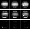 Fragment G impact sequence, black and white (9 images), near-IR, 18 July 1994