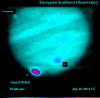 Fragment H impact and G impact site, color, far-IR, 20:11 UT, 18 July 1994