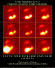 Fragment Q1 and Q2 impact sequence, color (9 images), infrared,  19:49 UT, 20 July 1994