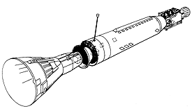 Drawing of Gemini and the Gemini Agena Target Vehicle
