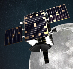 Image of the Lunar Pathfinder spacecraft.