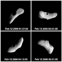 [NEAR encounter image of asteroid Eros]