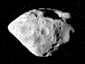 [Rosetta image of asteroid Steins]