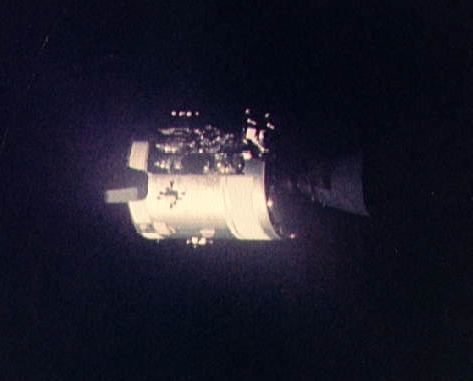 Apollo 13 photo taken by the astronauts after the Service Module had been jettisoned shortly before re-entry on 17 April 1970 Credit: NASA apollo_13_sm.jpg