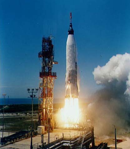 Mercury Atlas 3 lifting off from Cape Canaveral, Florida, NASA photo Source: NSSDCA Master Catalog mercury_atlas_3.jpg