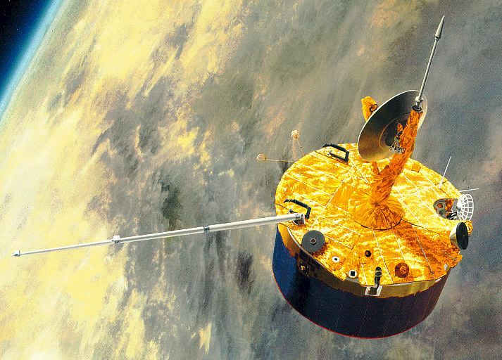 Pioneer Venus Orbiter in orbit, NASA illustration Source: NSSDCA Master Catalog pv_orbiter.jpg