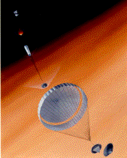 [Image of Mars Pathfinder in Mars atmosphere]