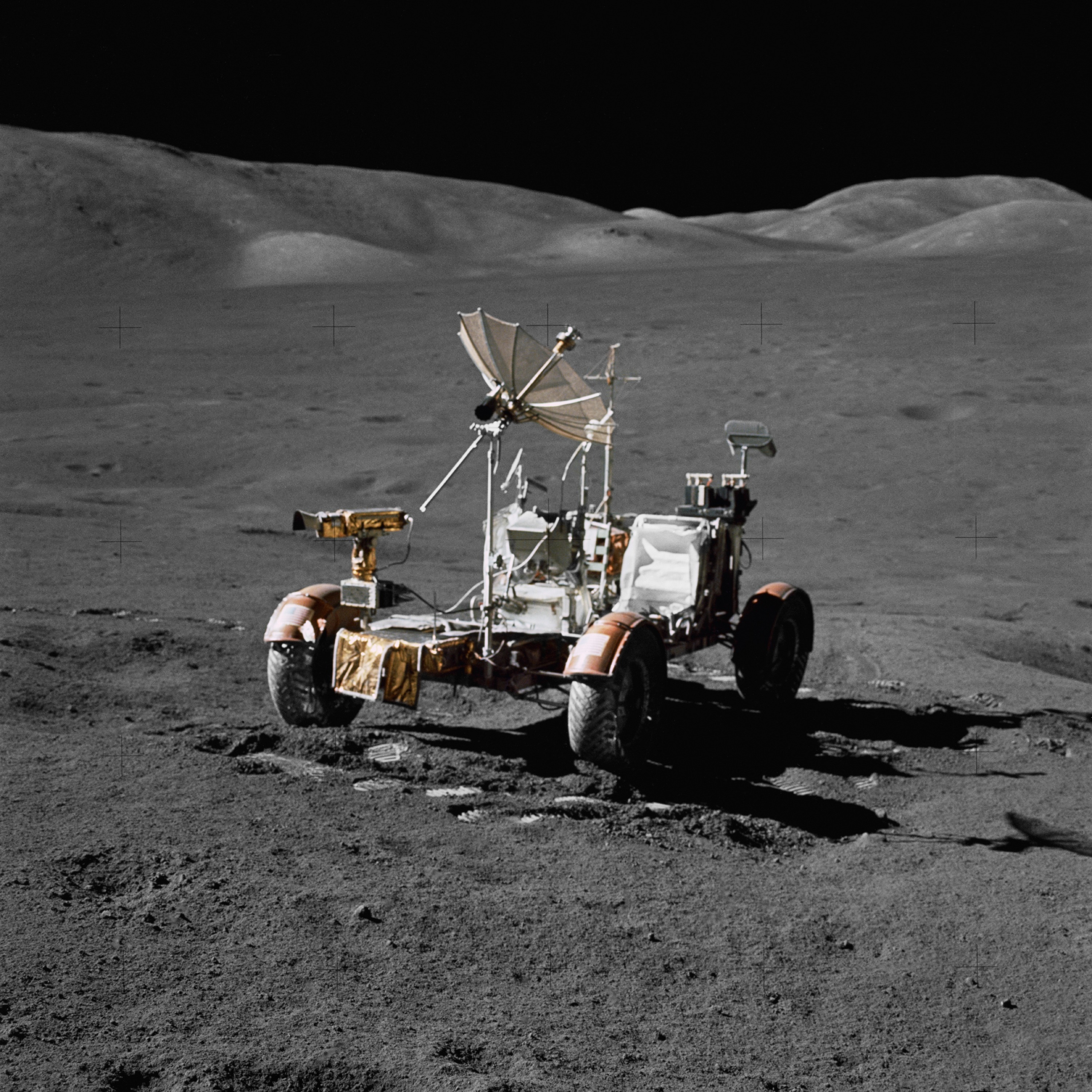 Lunar Roving Vehicle moon buggy on the Moon during Apollo 15 mission Photo Print 