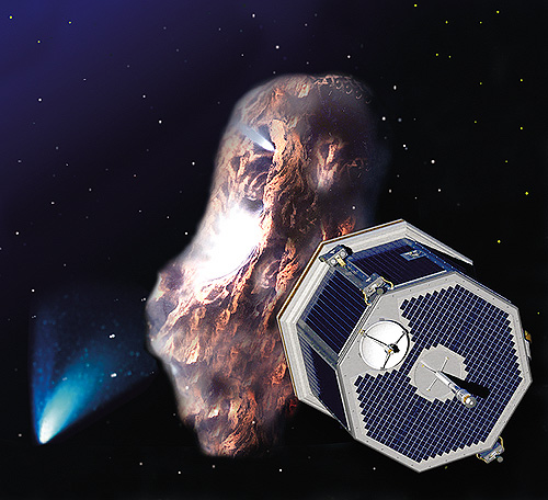 CONTOUR observing a comet nucleus, NASA artwork Source: NSSDCA Master Catalog contour_comet.jpg