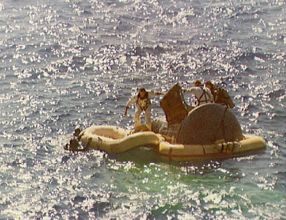 Gemini 5 after splashdown in the Atlantic, NASA photo Source: NSSDCA Master Catalog gemini_5.jpg