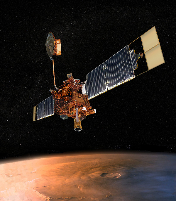 Mars Global Surveyor in orbit above Mars, NASA illustration Source: NSSDCA Master Catalog mars_global_surveyor.jpg