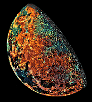 [False color lunar image]