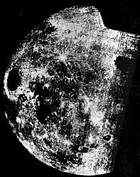 [Luna 3 image of lunar farside]
