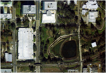[Aerial image of cascades park from 2009]