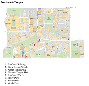 [Univ. Florida Moon Tree Map]