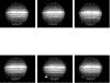 Fragment G impact sequence, black and white (6 images), near-IR, 18 July 1994