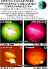 Fragment L impact, color (4 images), infrared and visible, 22:31 to 23:39 UT, 19 July 1994