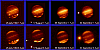 Evolution of impact sites, color (8 images), infrared (1.7, 2.3 micron), July 25 to Sept 24 1994