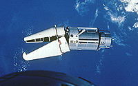 Image of the Gemini  9 Target B spacecraft.