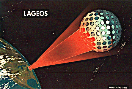 Image of the LAGEOS II spacecraft.