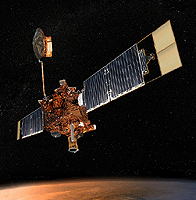 Image of the Mars Global Surveyor spacecraft.