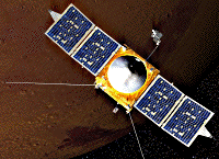 Image of the Mars Atmosphere and Volatile EvolutioN (MAVEN) spacecraft.