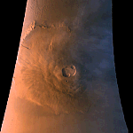 [MGS Color image of Olympus Mons]