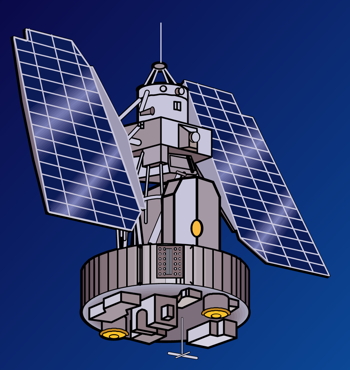 Image of the Nimbus 4 spacecraft.