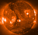 Image of the Sun taken by the X-ray telescope on Skylab