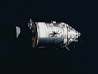 Image of the Apollo 14 Command and Service Module (CSM) spacecraft.