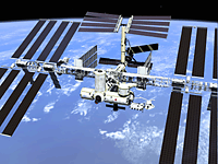 Image of the International Space Station spacecraft.