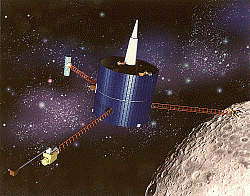 Image of the Lunar Prospector spacecraft.