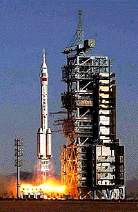 China's Shenzhou 5 at launch Source: NSSDCA Master Catalog shenzhou5.gif