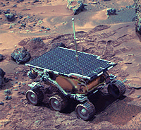 Image of the Mars Pathfinder Rover spacecraft.