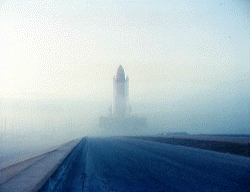 Image of the STS  32 spacecraft.